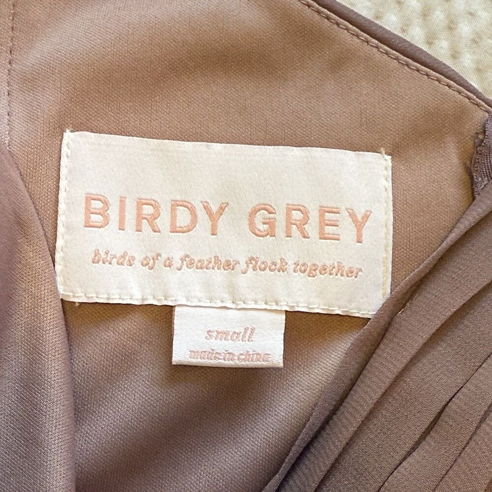 NWT Birdy Grey Spence Bridesmaid Dress Size Small Dark Mauve Off-Shoulder Gown - Picture 7 of 12